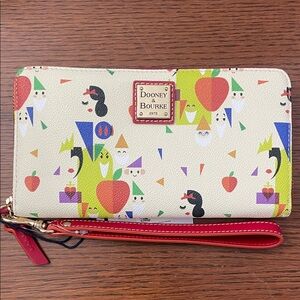 Disney Dooney & Bourke Snow White and Seven Dwarfs Wallet with Red Strap